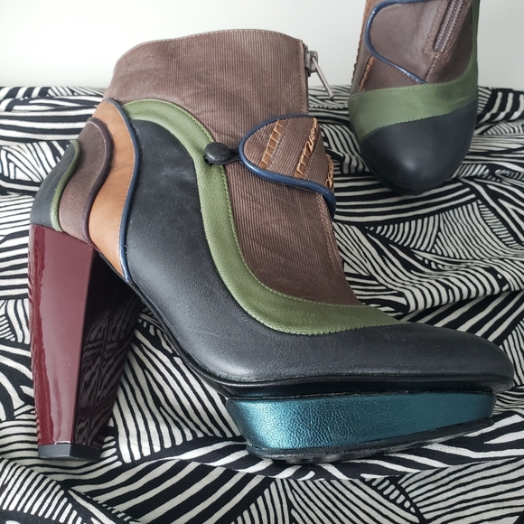 Anthro KRON designer ankle boots